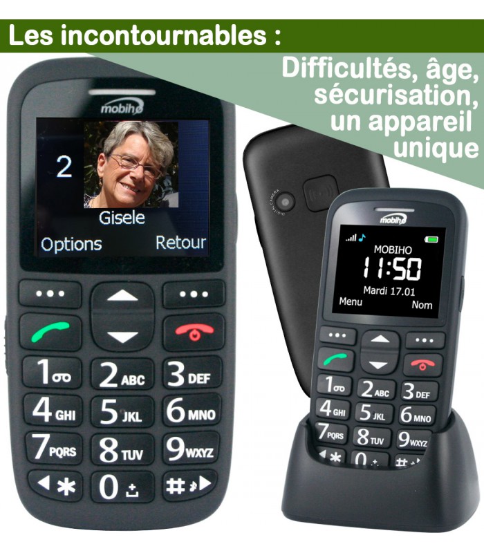 téléphone portable simple à très complet pour seniors