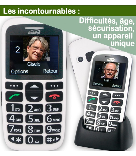Qiilu téléphone portable pour personnes âgées Téléphone portable