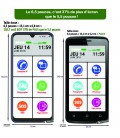 smartphone senior avec un grand ecran